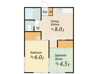 レジデンス光和112(2DK/2階)の間取り写真