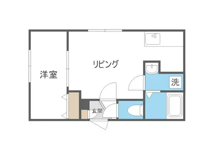 FOREST PARK 南郷13(1DK/3階)の間取り写真
