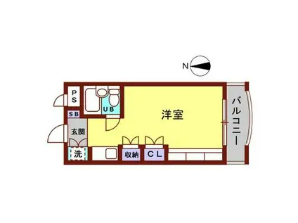 イーストガーデン金沢(ワンルーム/4階)の間取り写真