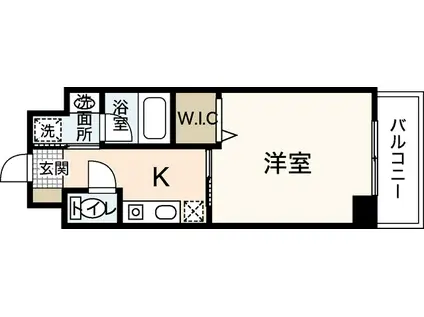 観音ヒルズ(1K/8階)の間取り写真