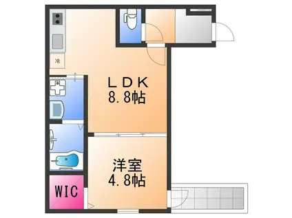 サンリゾート12(1LDK/2階)の間取り写真