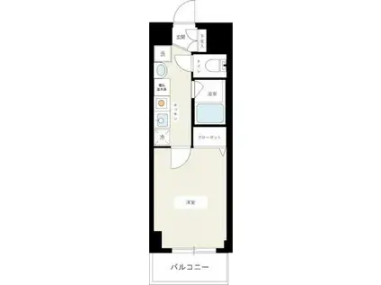 スパシエフィールドS新都心(1K/6階)の間取り写真