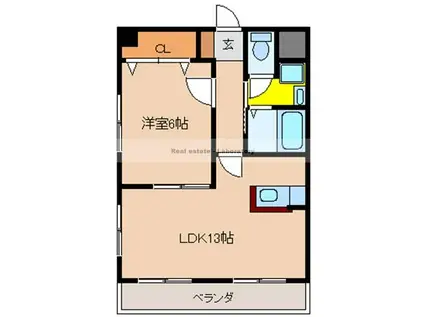 J.FEEL III(1LDK/7階)の間取り写真