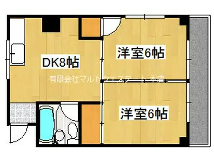 ハイムTOMO(2DK/3階)の間取り写真