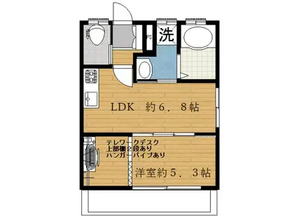 ムルティクローレ(1DK/1階)の間取り写真