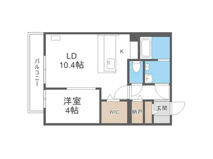 BRAVIS TOYOHIRA(1LDK/7階)の間取り写真