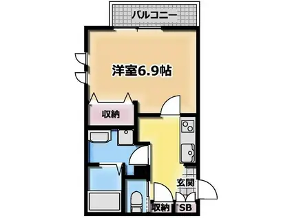 HOUSEKUL IS-2(1K/1階)の間取り写真