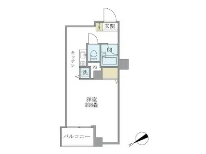 中目黒アークII(ワンルーム/3階)の間取り写真