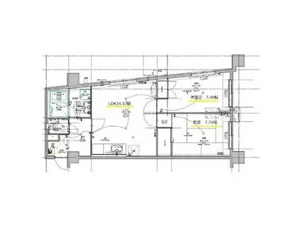 アパートメントけやき通中葛西(2LDK/7階)の間取り写真