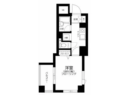 メインステージ護国寺II(1K/6階)の間取り写真