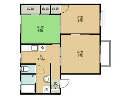 ブーケ・ド・小蔵前A棟(3K/2階)の間取り写真