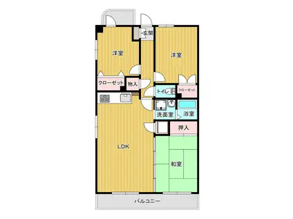 EF壱番館(3LDK/1階)の間取り写真