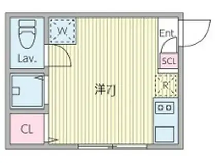 プレジ桜新町(ワンルーム/1階)の間取り写真