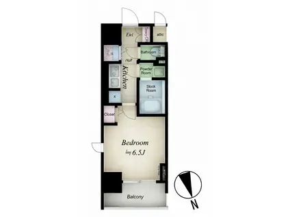 ESRISE 難波 イースト(1K/10階)の間取り写真