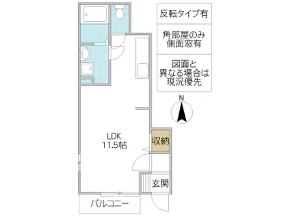 コージーハウス(1K/1階)の間取り写真