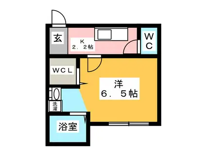 PIONE(1K/1階)の間取り写真