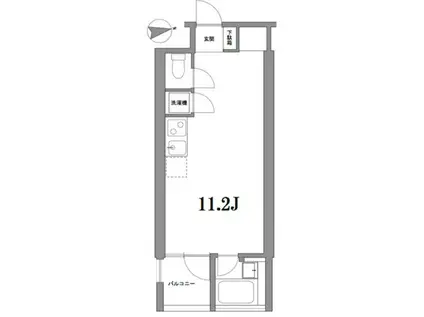 ラグゼナ東高円寺(ワンルーム/2階)の間取り写真