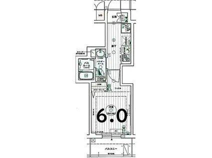 エステムコート名古屋泉プラチナムゲート(1K/10階)の間取り写真