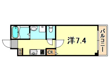 パラッツォ春日野(1K/3階)の間取り写真