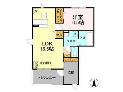 ローターファーデン(1LDK/1階)の間取り写真