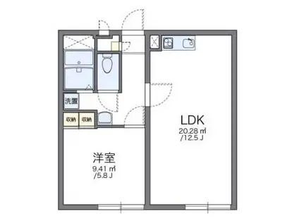 レオパレスソレイユNAKANO(1LDK/3階)の間取り写真