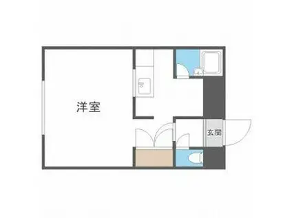 パンセ平岸(1K/1階)の間取り写真