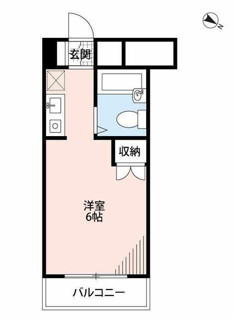 狭山ヶ丘ホステル(ワンルーム/2階)の間取り写真
