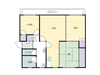 グラッツアモーレ高岡(3LDK/1階)の間取り写真
