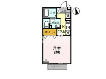 RIOAONOI号館(1K/2階)の間取り写真