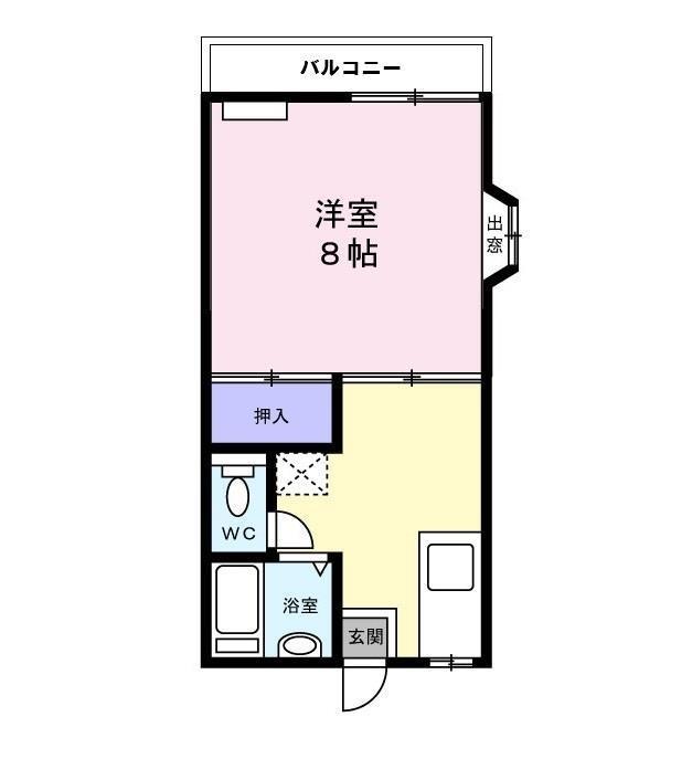 ジュネス五輪(1K/2階)の間取り写真
