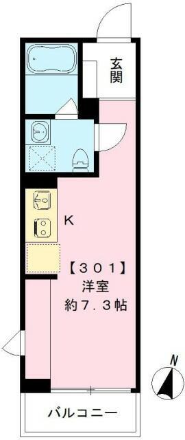 AVENIR池上(ワンルーム/3階)の間取り写真