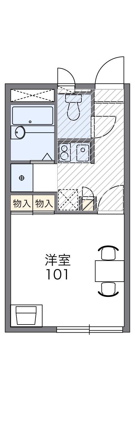 レオパレス西浜(1K/2階)の間取り写真