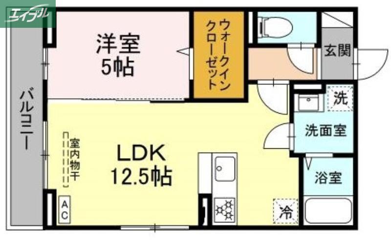 セラヴィ(1LDK/3階)の間取り写真