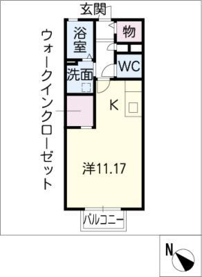 セントラルコート(ワンルーム/2階)の間取り写真