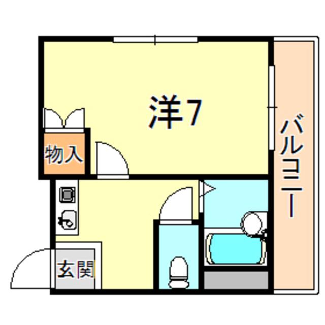 シーサイドマンション(ワンルーム/6階)の間取り写真