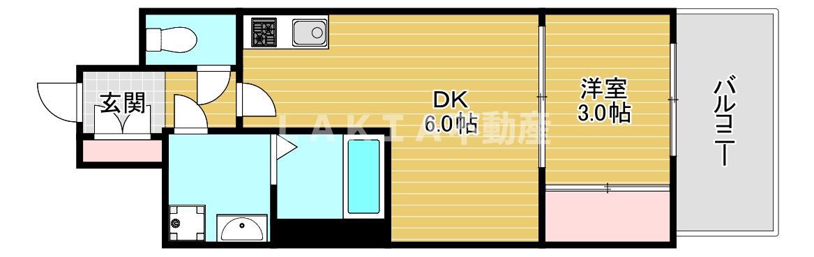 レジュールアッシュ アーバンリッシュ(1DK/4階)の間取り写真