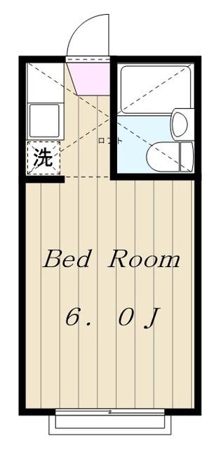 多摩ロイヤルハイツA(1K/2階)の間取り写真