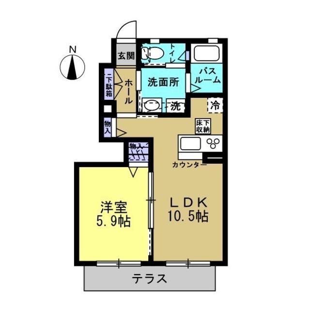 フォレストハイム(1LDK/1階)の間取り写真
