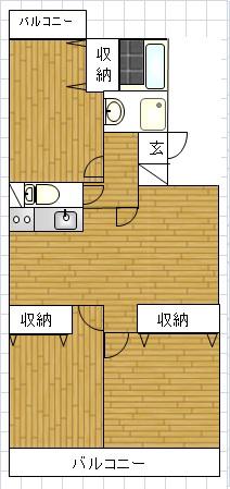 シティ山崎(3LDK/3階)の間取り写真