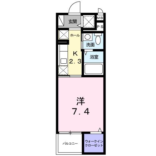 サンリット II(1K/3階)の間取り写真