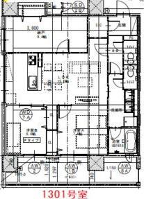 さくらHILLS ROKUBAN PLATINUM RESIDENCE(3LDK/13階)の間取り写真