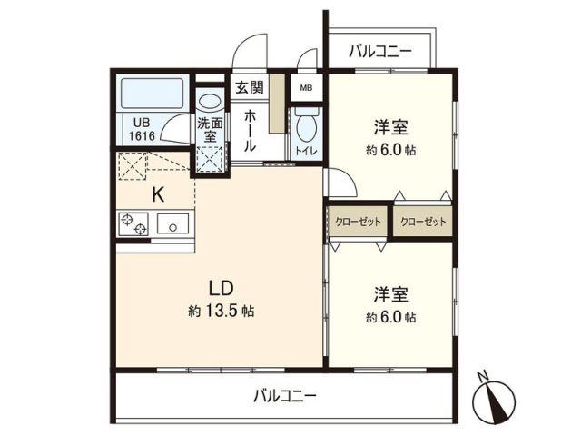 LECHOUCHOU(2LDK/4階)の間取り写真