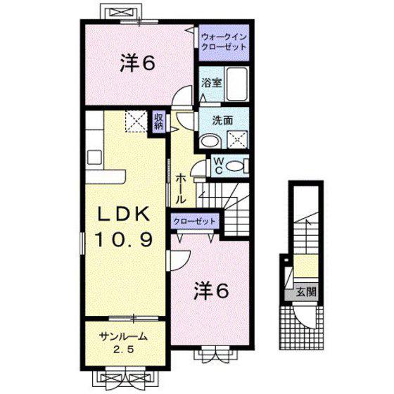 コウリッチ(2LDK/2階)の間取り写真