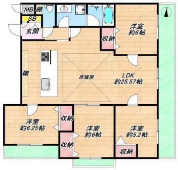 MESSAGE苦楽園三番町(4LDK/2階)の間取り写真