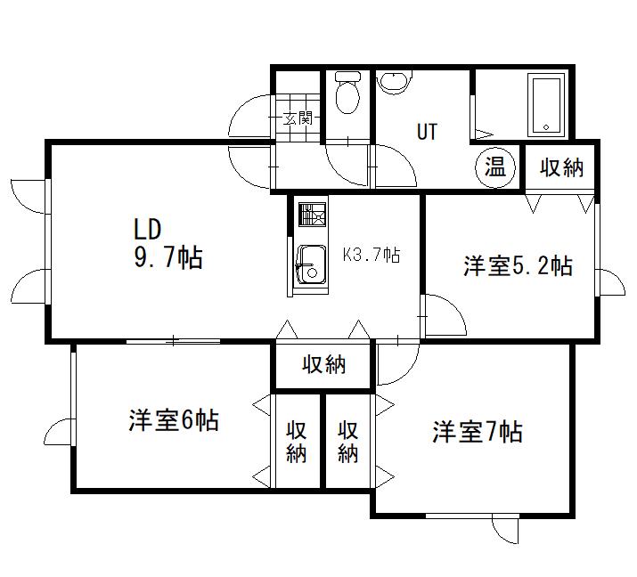 WINDIA(3LDK/1階)の間取り写真