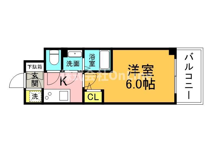 エスリードレジデンス大阪天王寺(1K/4階)の間取り写真
