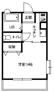 プレジィール(1K/2階)の間取り写真