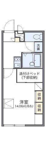 レオパレスグランドール(1K/1階)の間取り写真