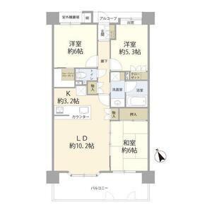 アンビシャスシティ越谷(3LDK/3階)の間取り写真