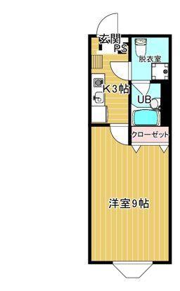 秀華六番館(1K/1階)の間取り写真